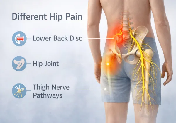 hip pain radiating down leg to knee