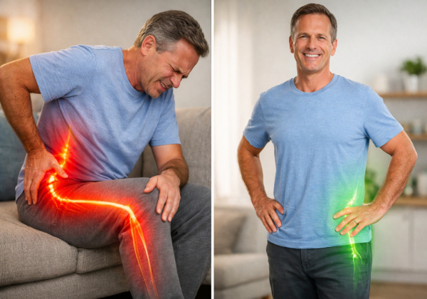 hip pain radiating down leg to knee