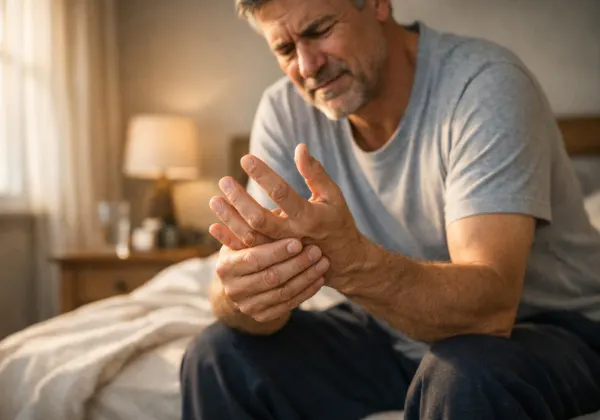 waking up with stiff hands and fingers