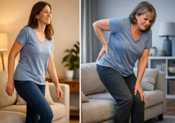 joint stiffness after sitting too long over 50