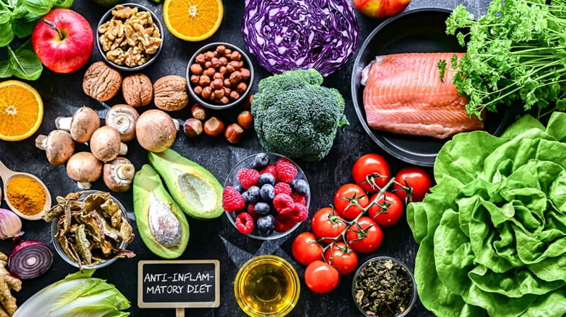 Nutrient-dense anti-inflammatory whole foods.