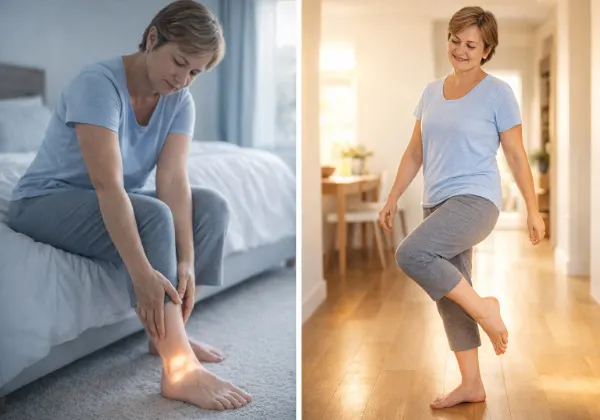 ankle stiffness in the morning over 40