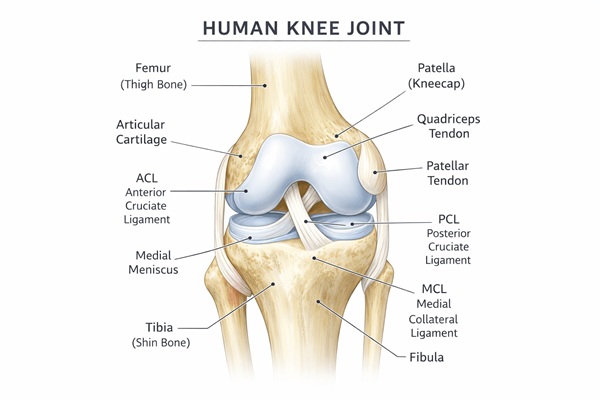Knee anatomy infographic