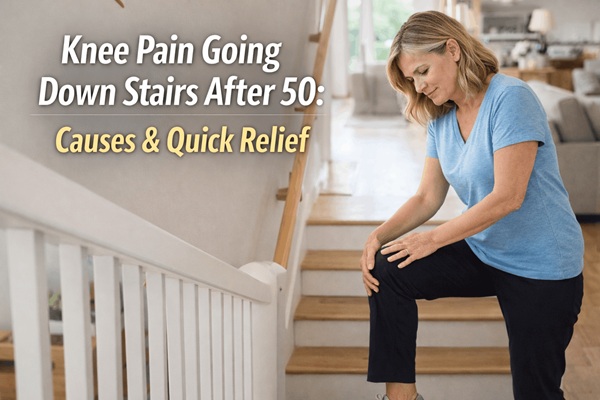 knee pain going down stairs after 50