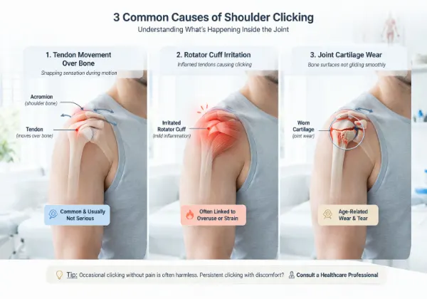 shoulder clicking when rotating arm