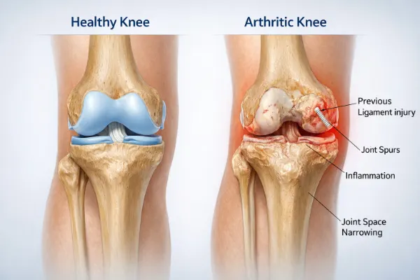 arthritis in one knee only causes