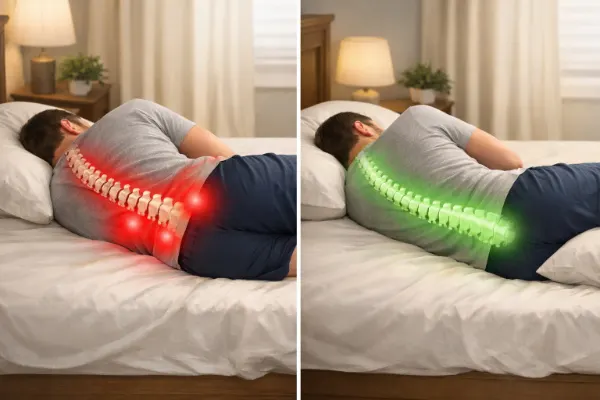 best sleeping position for lower back and hip pain