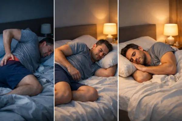 best sleeping position for lower back and hip pain