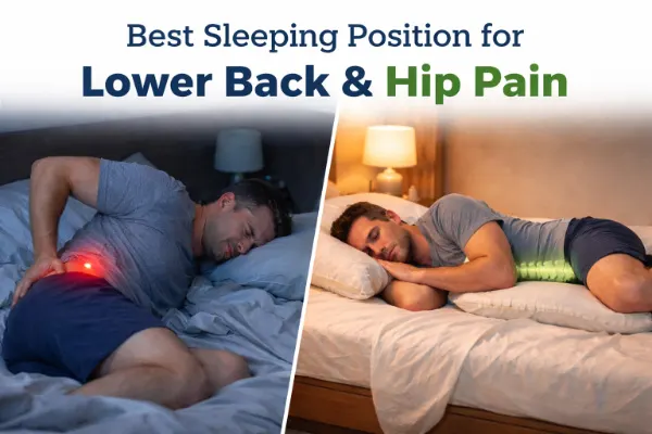 best sleeping position for lower back and hip pain