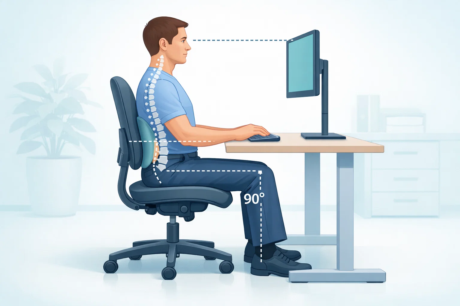 correct sitting posture for joints