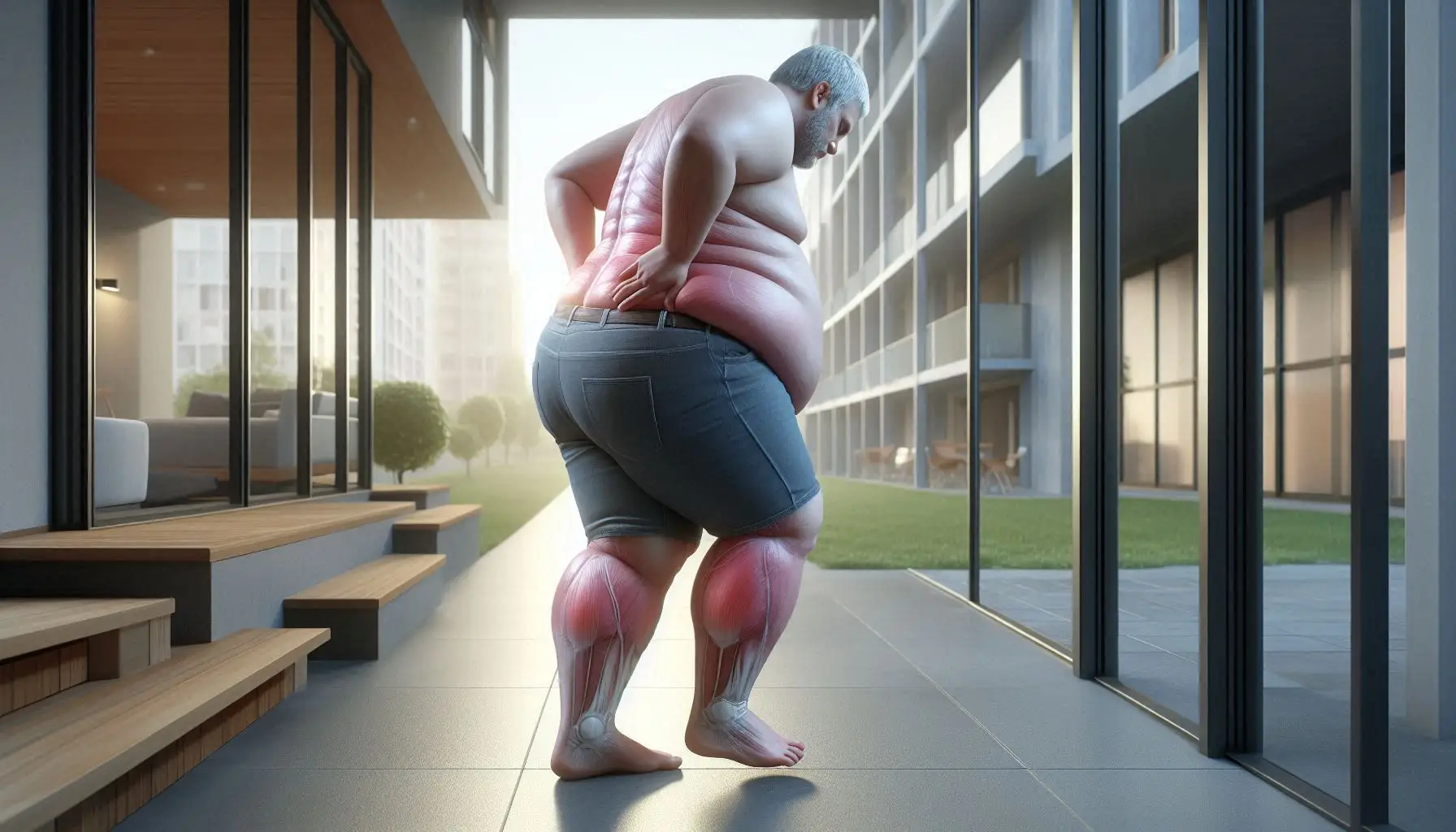 difficulty walking due to obesity