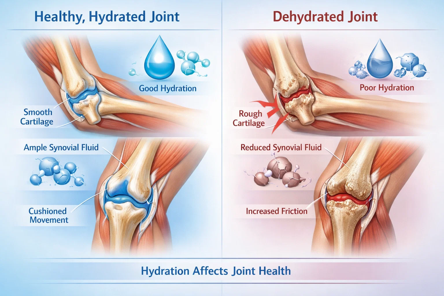 does dehydration affect joints