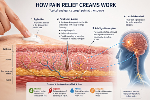 how do pain relief creams work