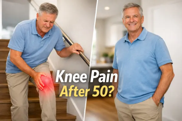 knee pain walking downstairs after 50