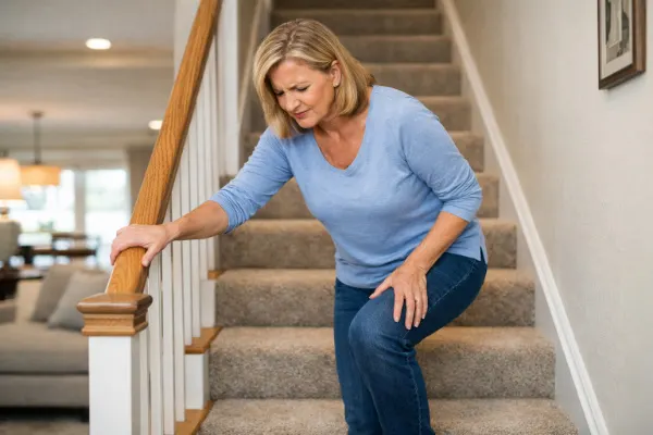 knee pain walking downstairs after 50