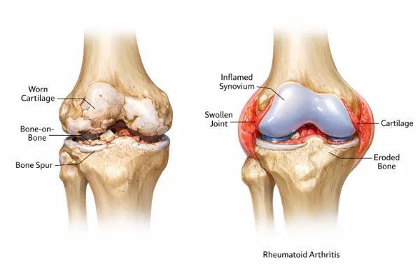 osteoarthritis vs rheumatoid arthritis