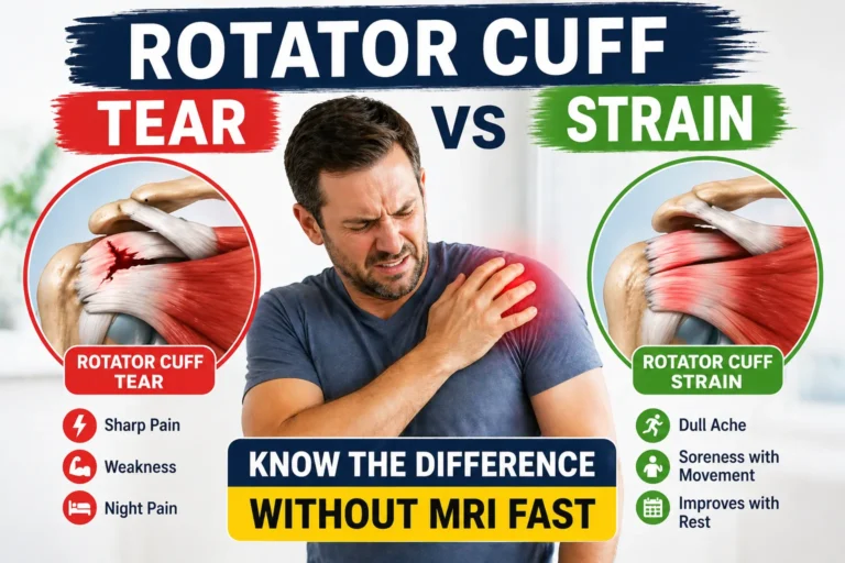 rotator cuff tear vs strain