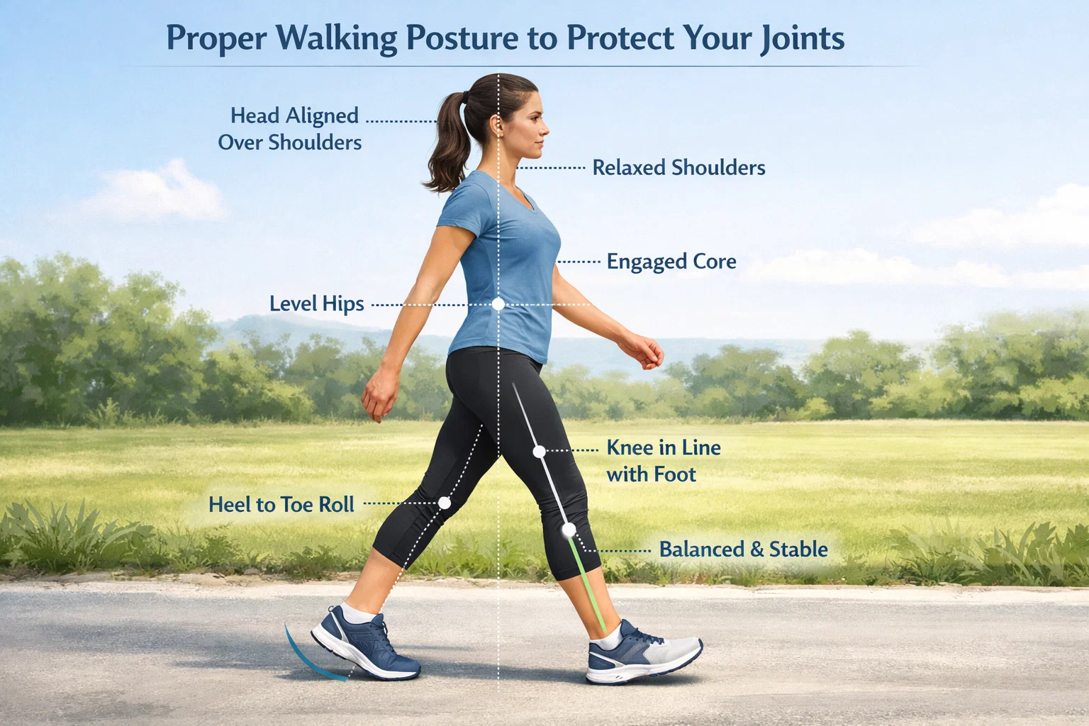 walking posture to protect joints