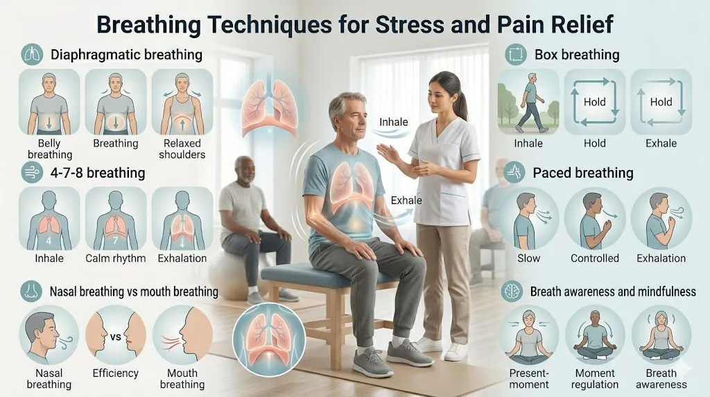 breathing techniques for stress and pain