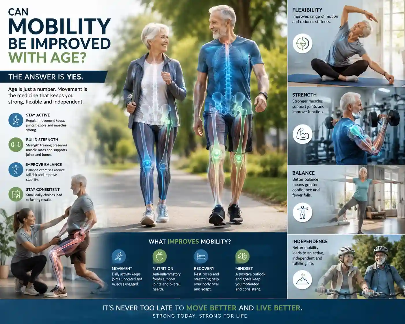 can mobility be improved with age