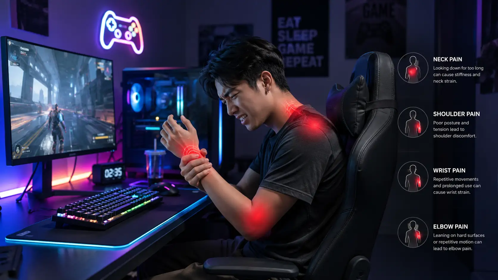 joint pain from gaming