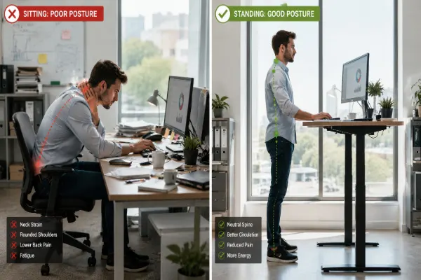 standing desk vs sitting joint pain