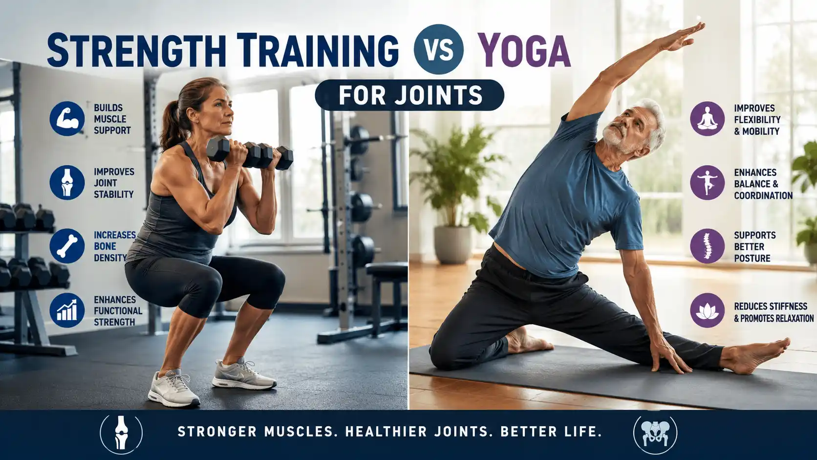 strength training vs yoga for joints