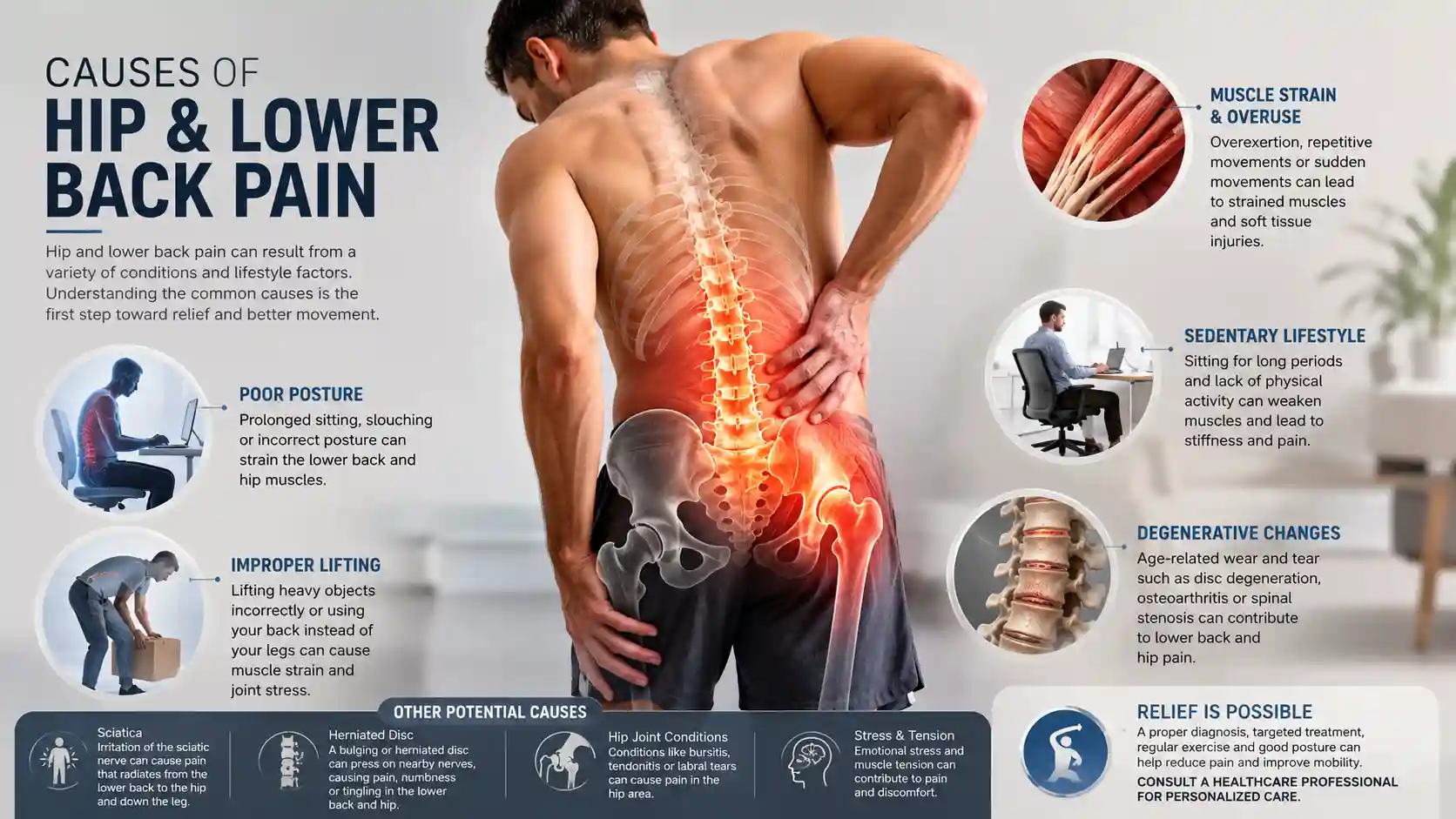 causes of hip and lower back pain