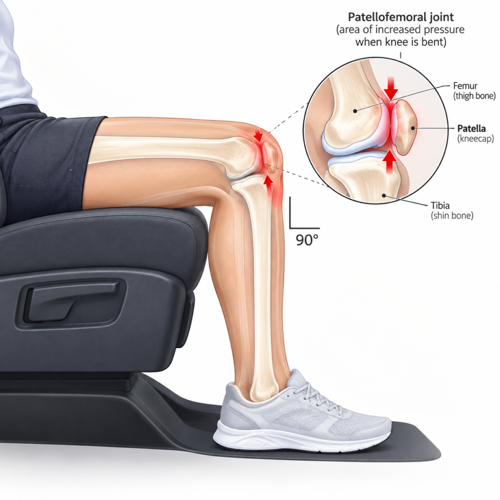 why do my knees hurt after driving long distances