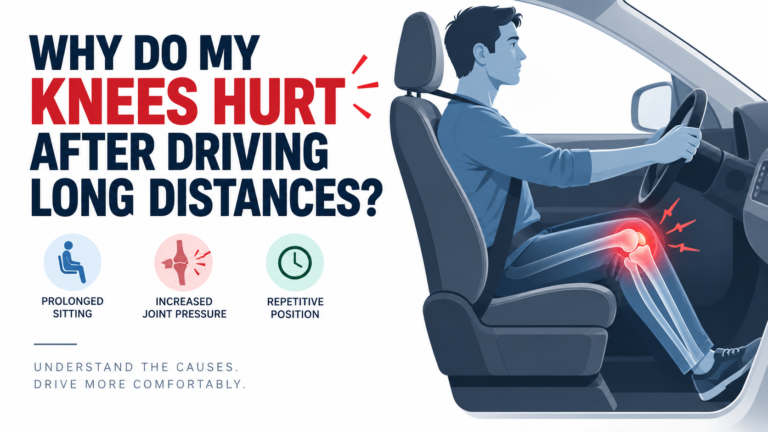 why do my knees hurt after driving long distances